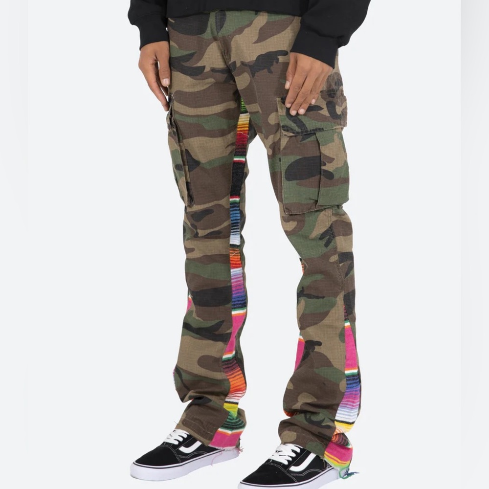 MNML Serape Bootcut Cargo Camouflage Pants